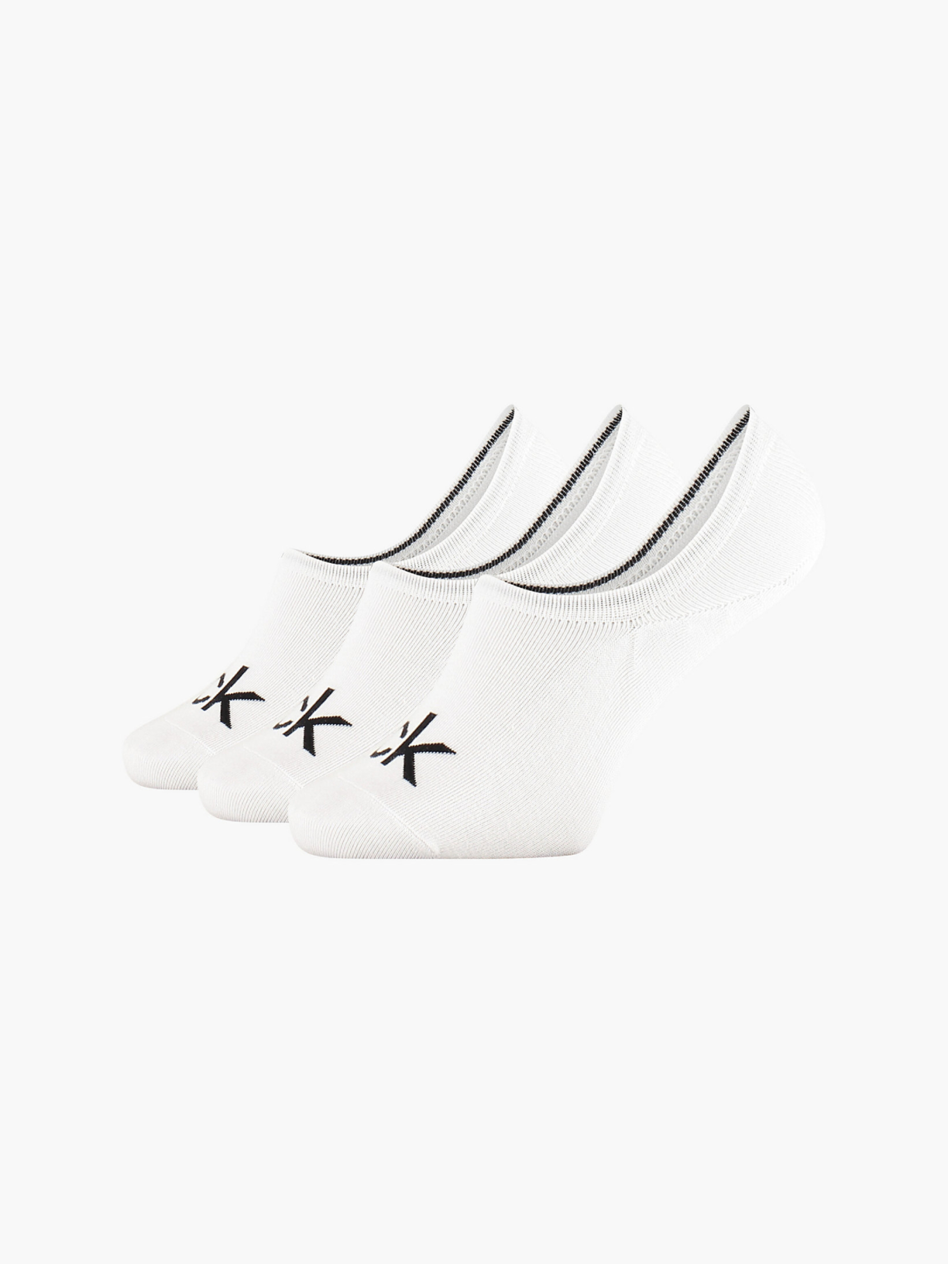 Calvin Klein pánské bílé ponožky 3pack - 40 - 46 (10)