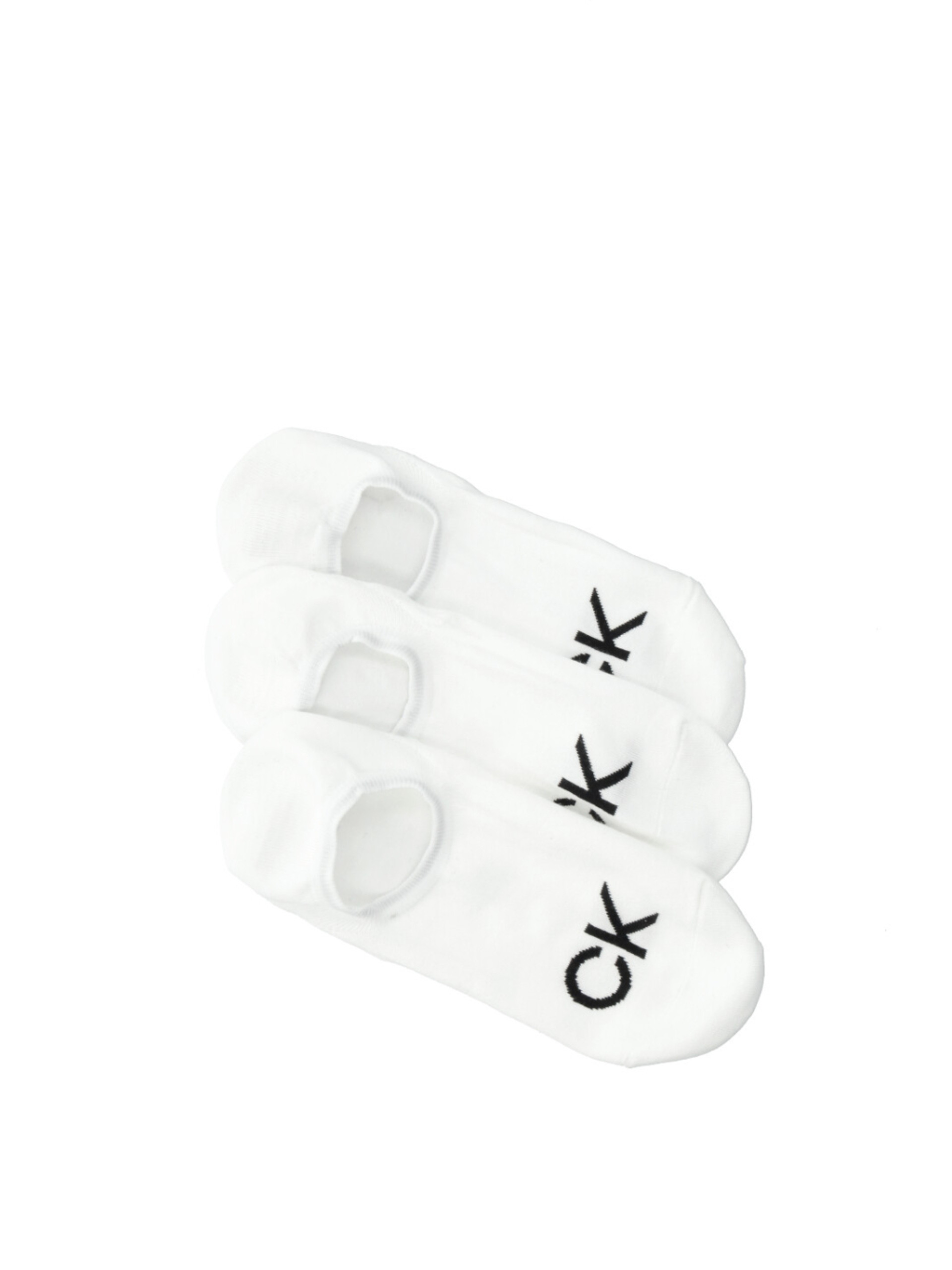 Calvin Klein pánské bílé ponožky 3 pack - ONESIZE (002)