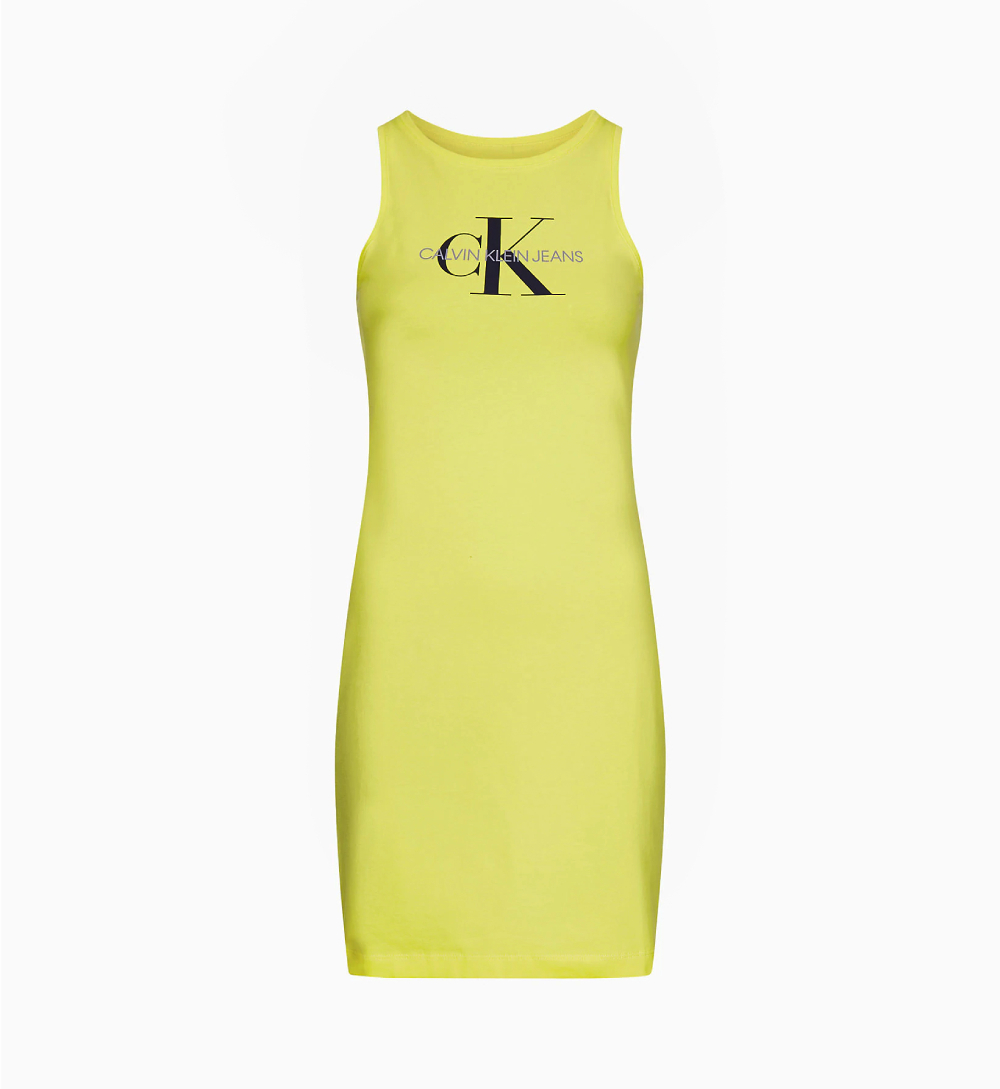 Calvin Klein dámské žluté strečové šaty - L (ZHN)