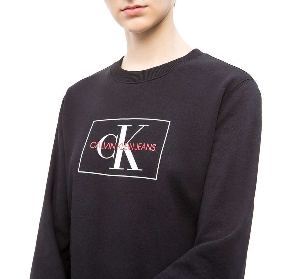 Calvin Klein dámská černá mikina s logem - L (099)