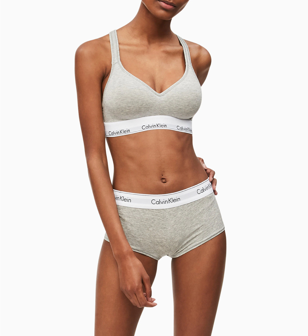 Calvin Klein dámská šedá podprsenka Bralette