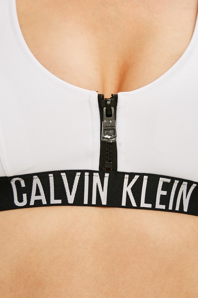 Calvin Klein dámská bílá plavková podprsenka Bralette - XS (100)