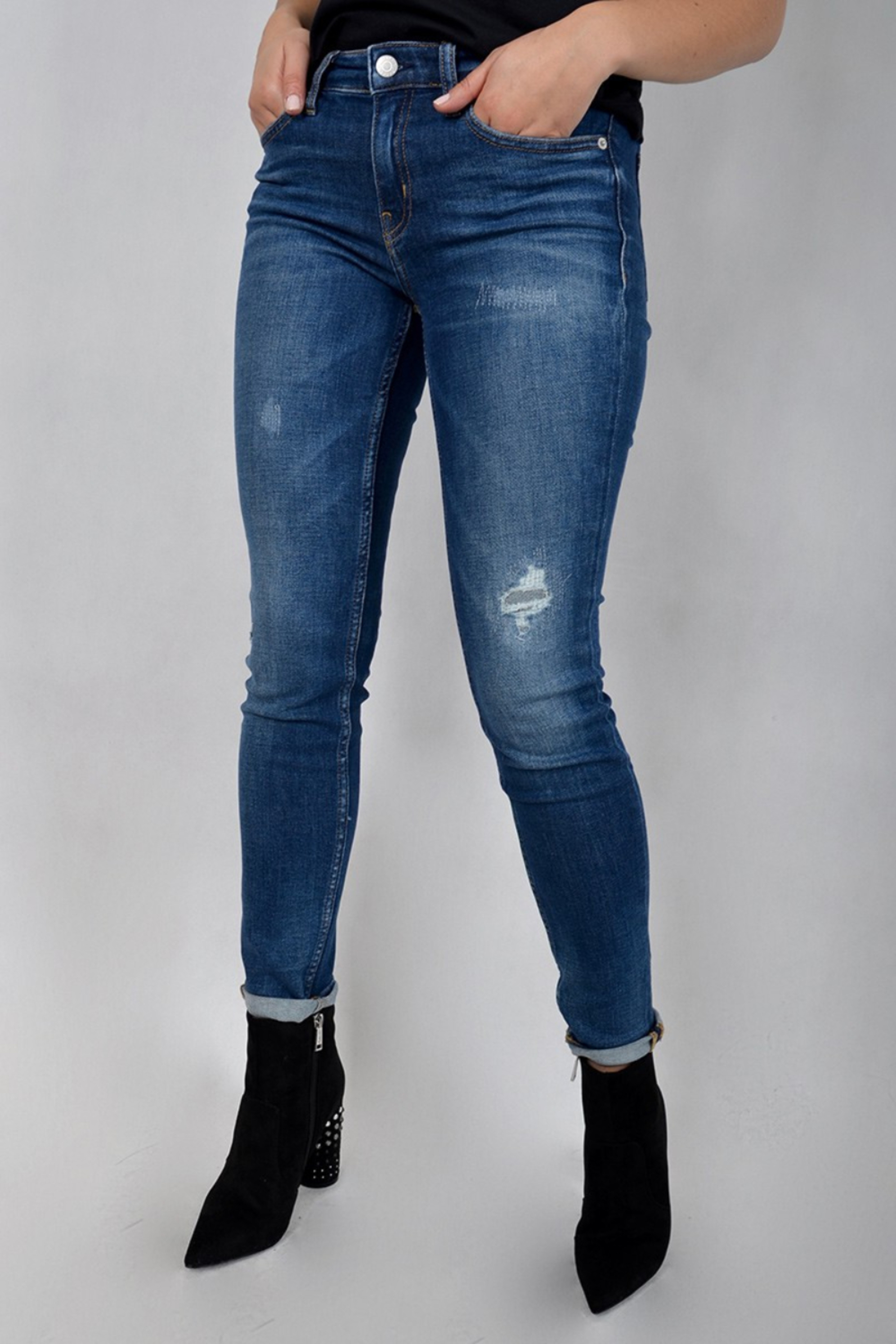 Calvin Klein dámské modré džíny - 30/34 (911)