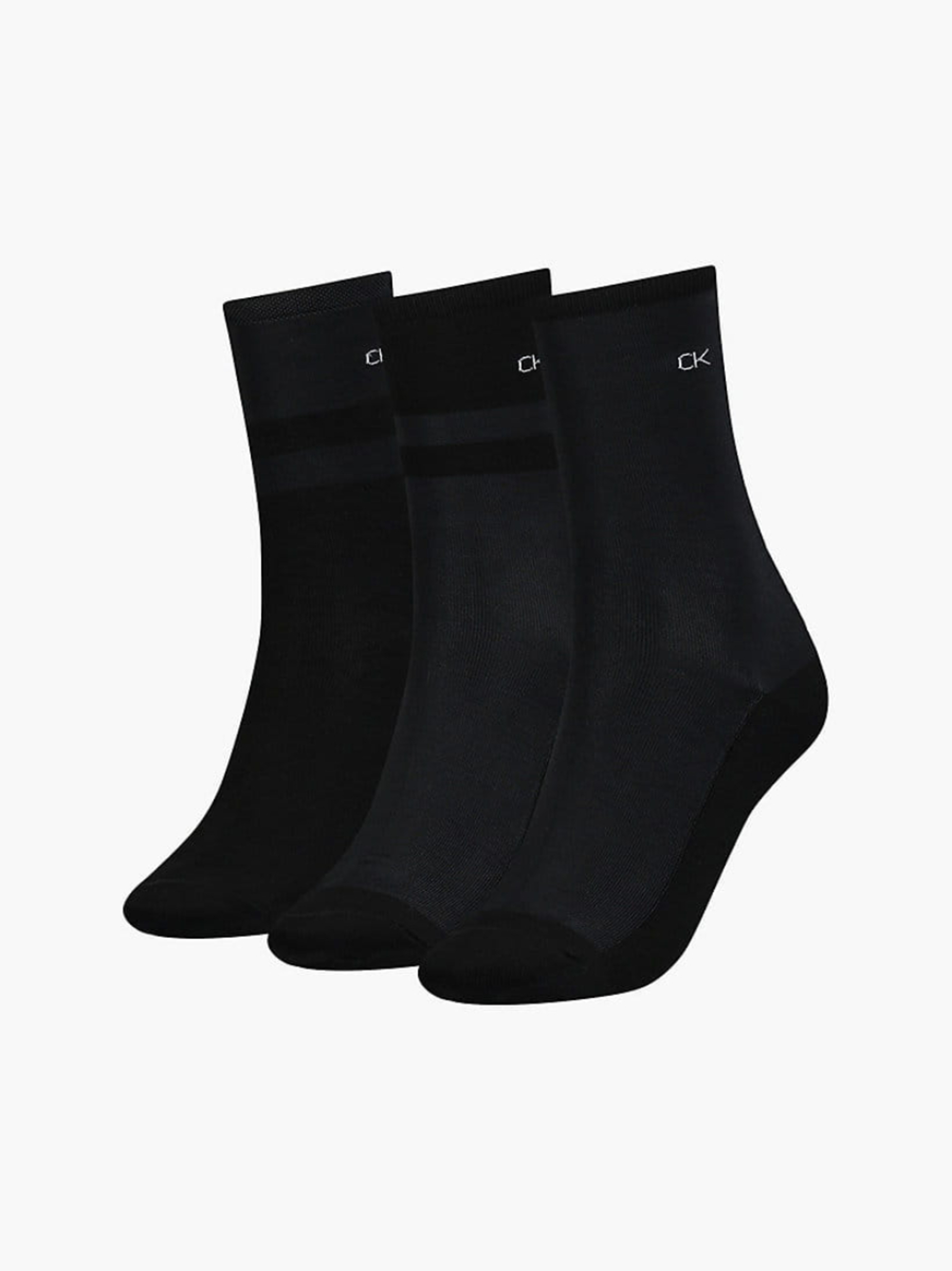 Calvin Klein dámské černé ponožky 3 pack - ONESIZE (BLA)