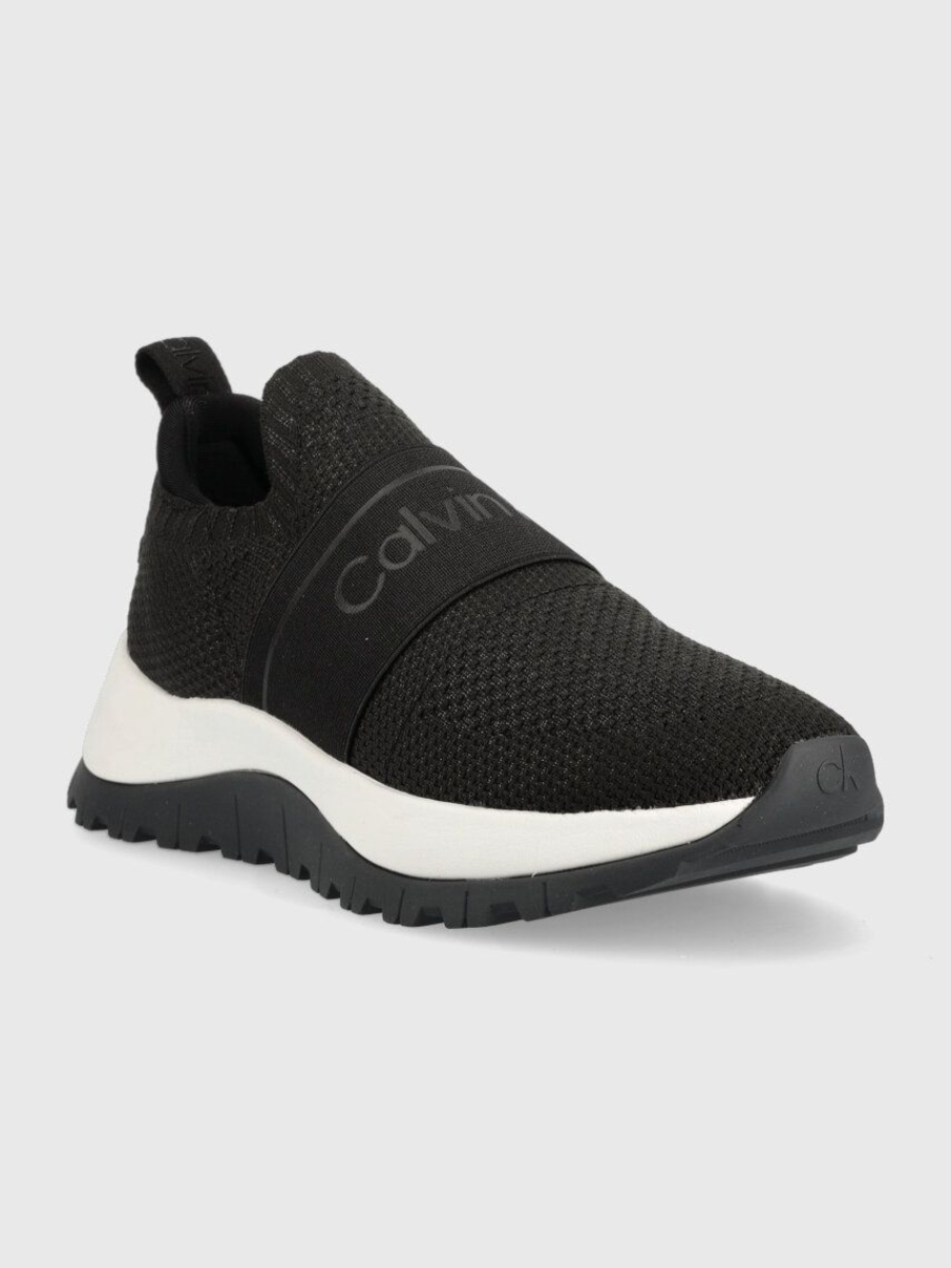 Calvin Klein dámské černé tenisky KNIT RUNNER SLIP ON - 36 (BEH)