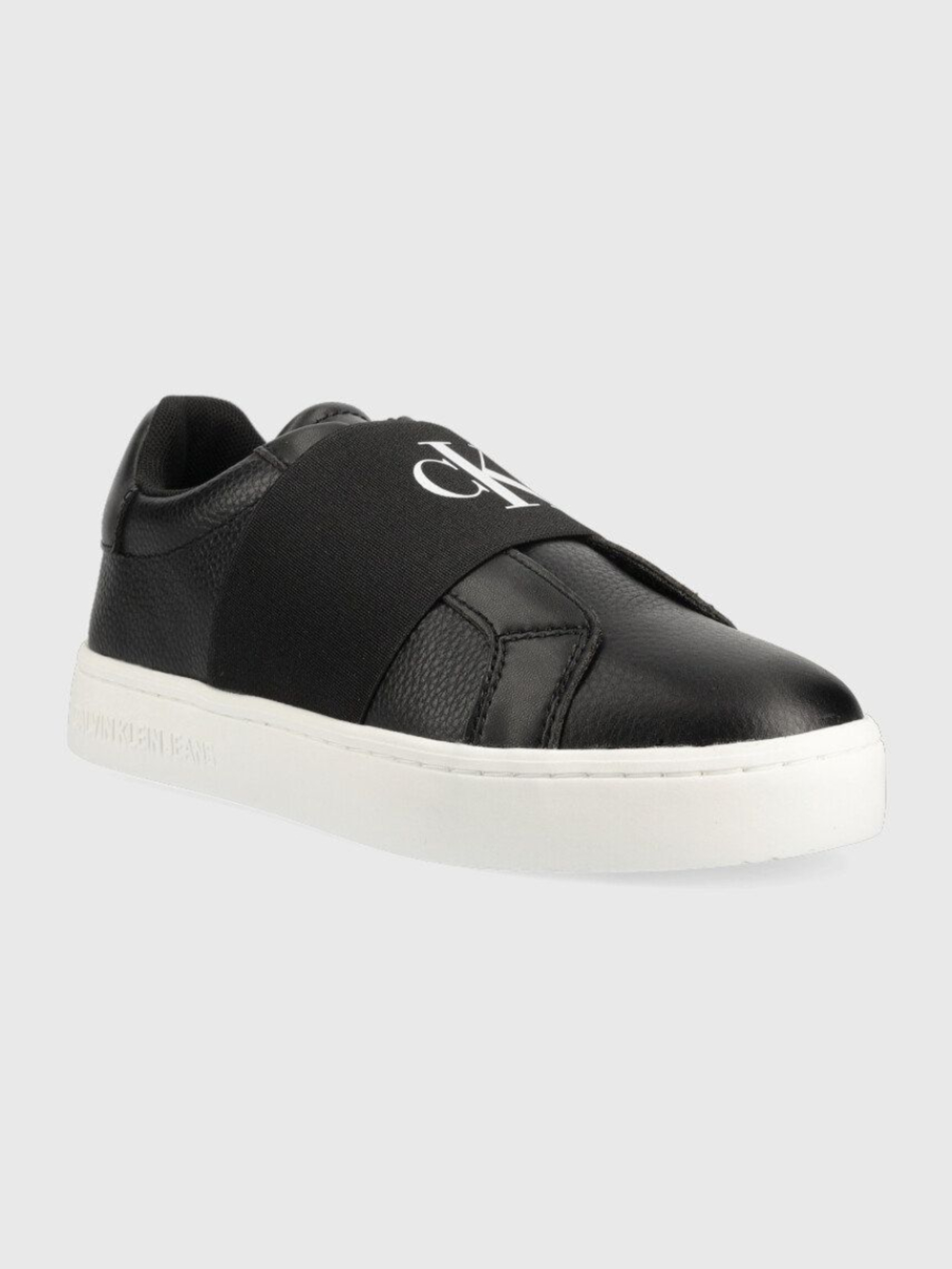 Calvin Klein dámské černé kožené tenisky CLASSIC CUPSOLE RIBBON LTH