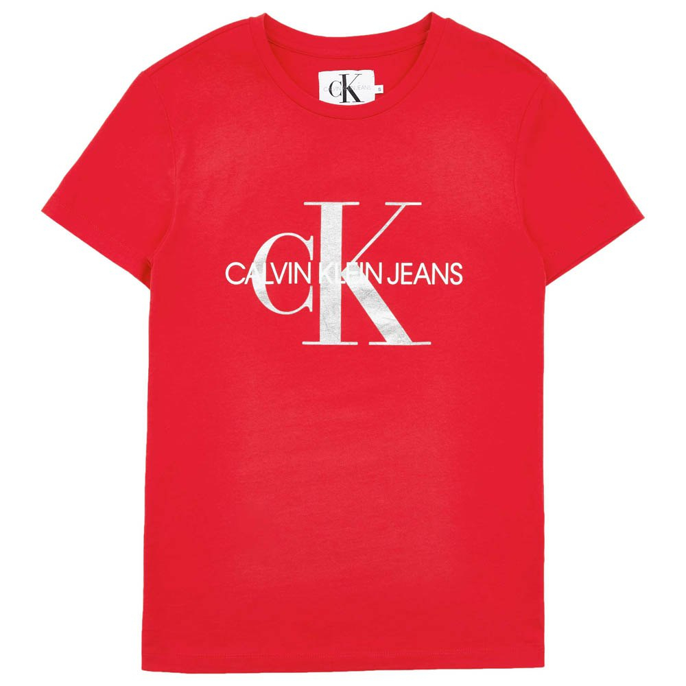 Calvin Klein dámské červené tričko Metallic - M (688)