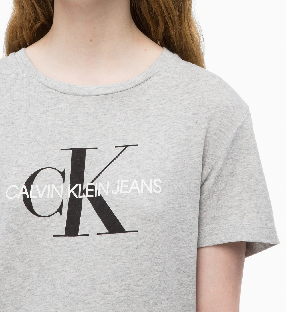 Calvin Klein dámské šedé tričko Core - S (038)
