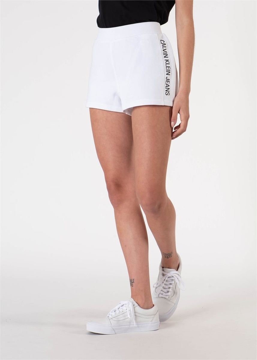 Calvin Klein dámské bílé teplákové šortky Track - S (112)