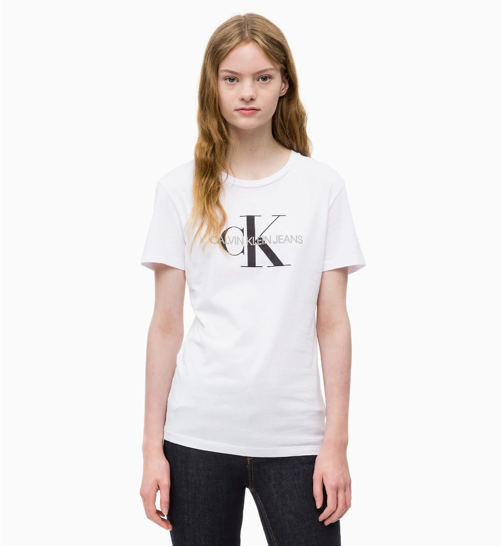 Calvin Klein dámské bílé tričko Core ve vel. XL - XL (112)
