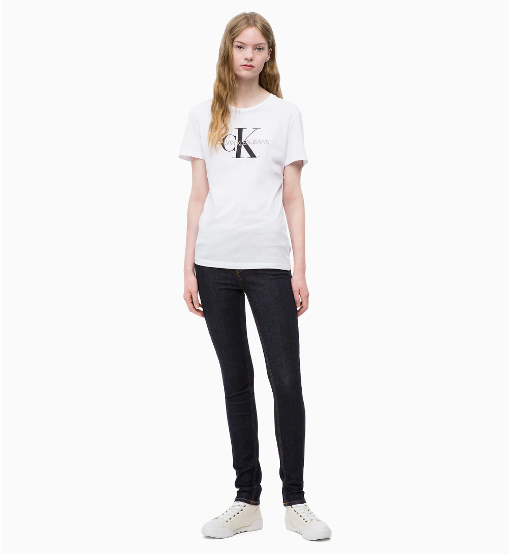 Calvin Klein dámské bílé tričko Core ve vel. XL - XL (112)