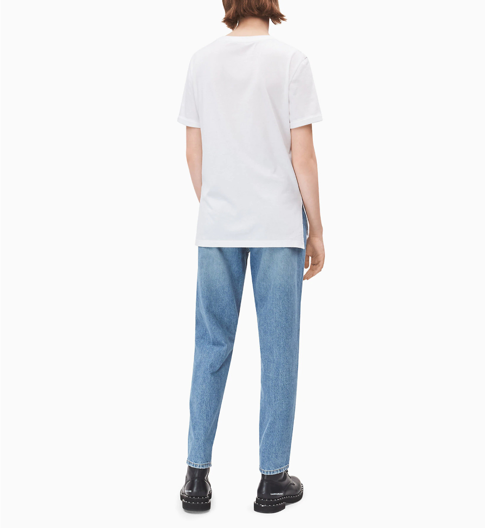 Calvin Klein dámské bílé tričko Mirror - XS (YAF)