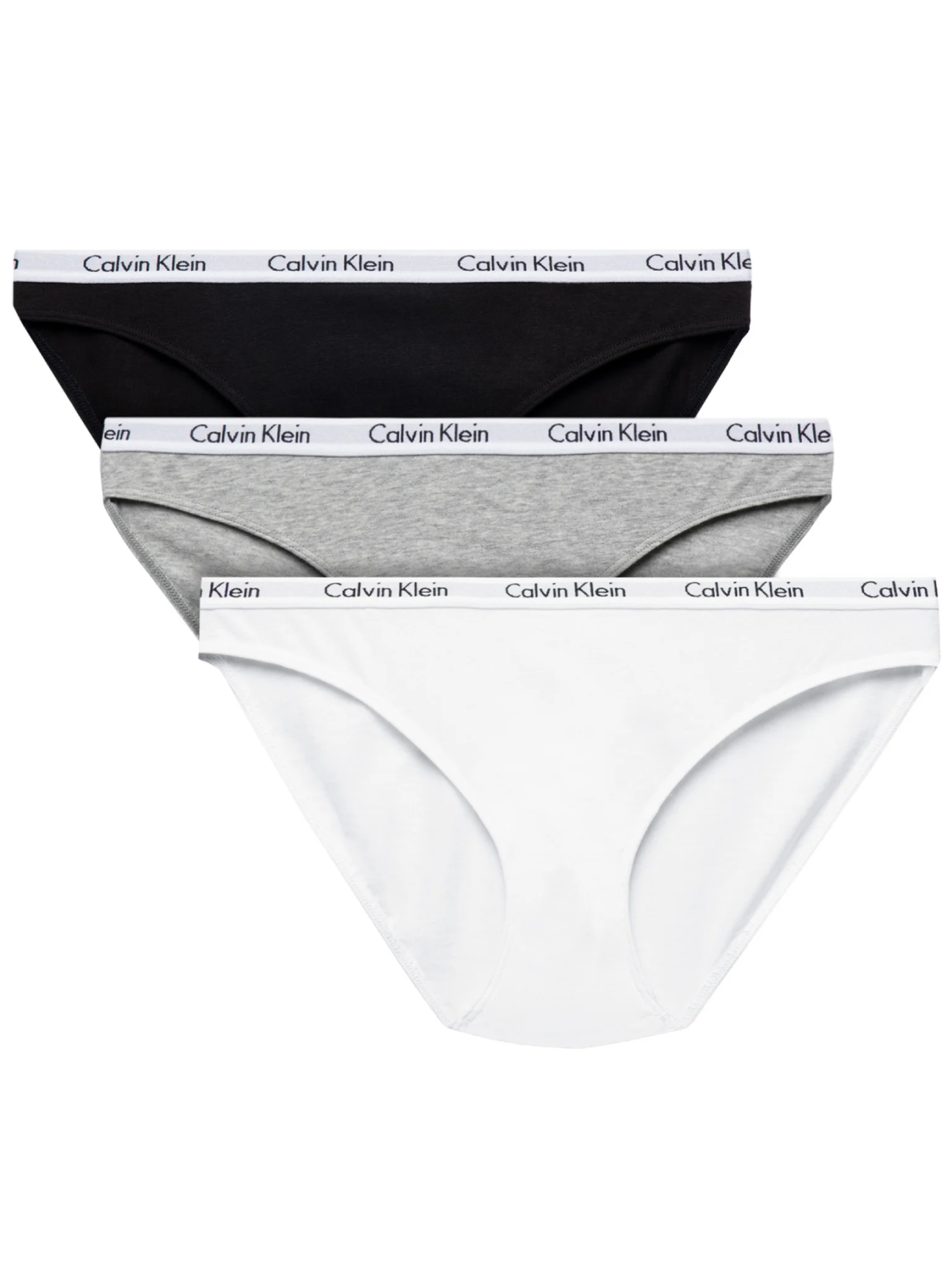 Calvin Klein dámské kalhotky 3PK - L (999)