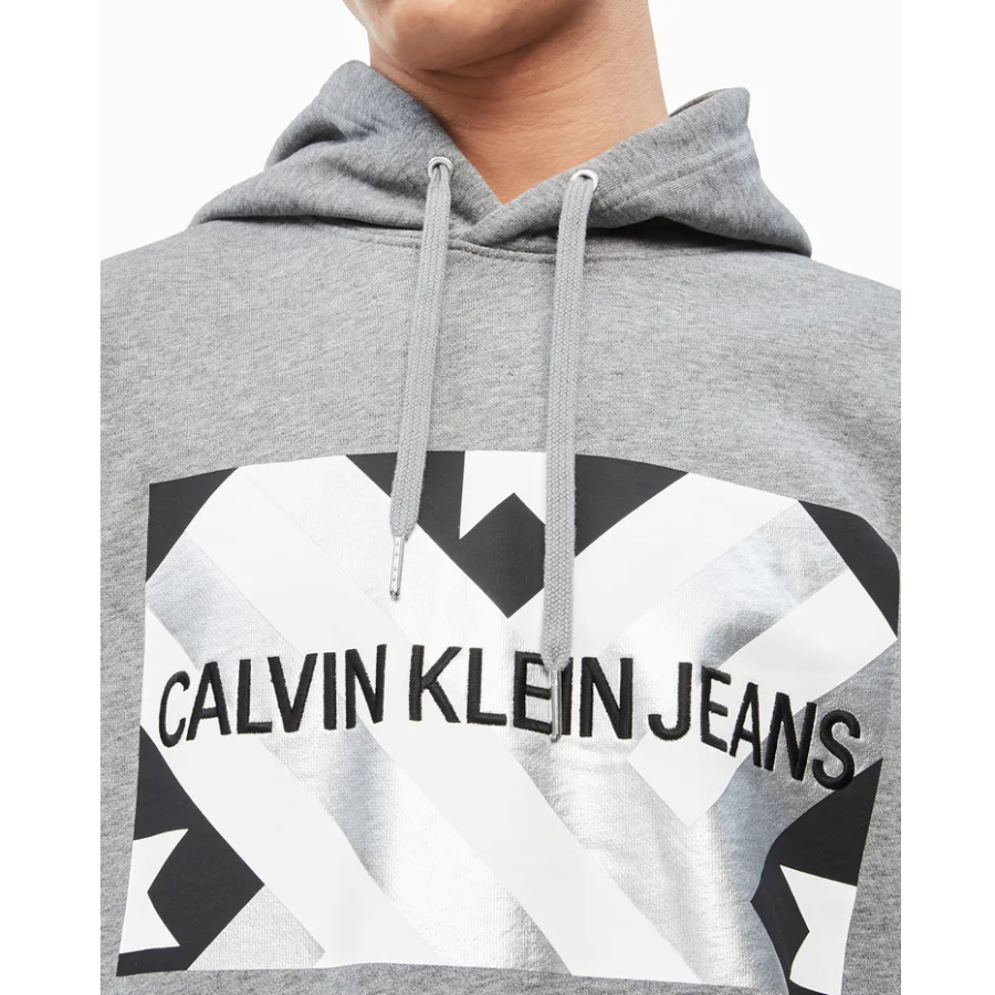 Calvin Klein pánská šedá mikina Quilt Box - S (039)