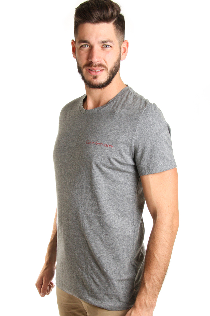 Calvin Klein pánské šedé melírované tričko - XL (025)
