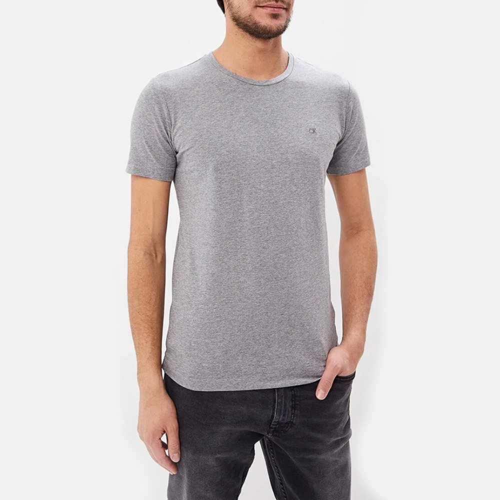 Calvin Klein pánské šedé tričko Embro - L (039)