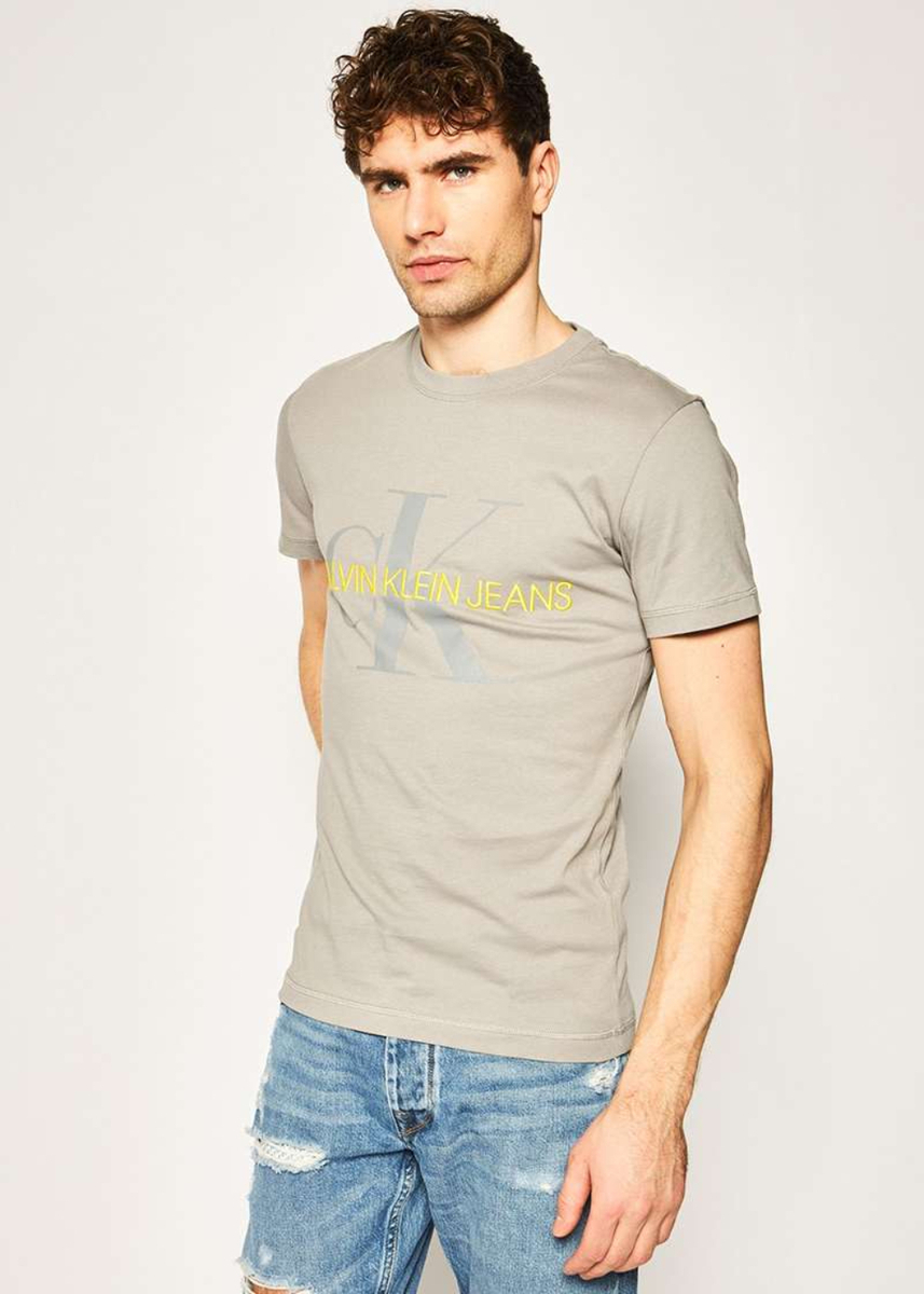   Calvin Klein pánské šedé tričko - L (PS7)