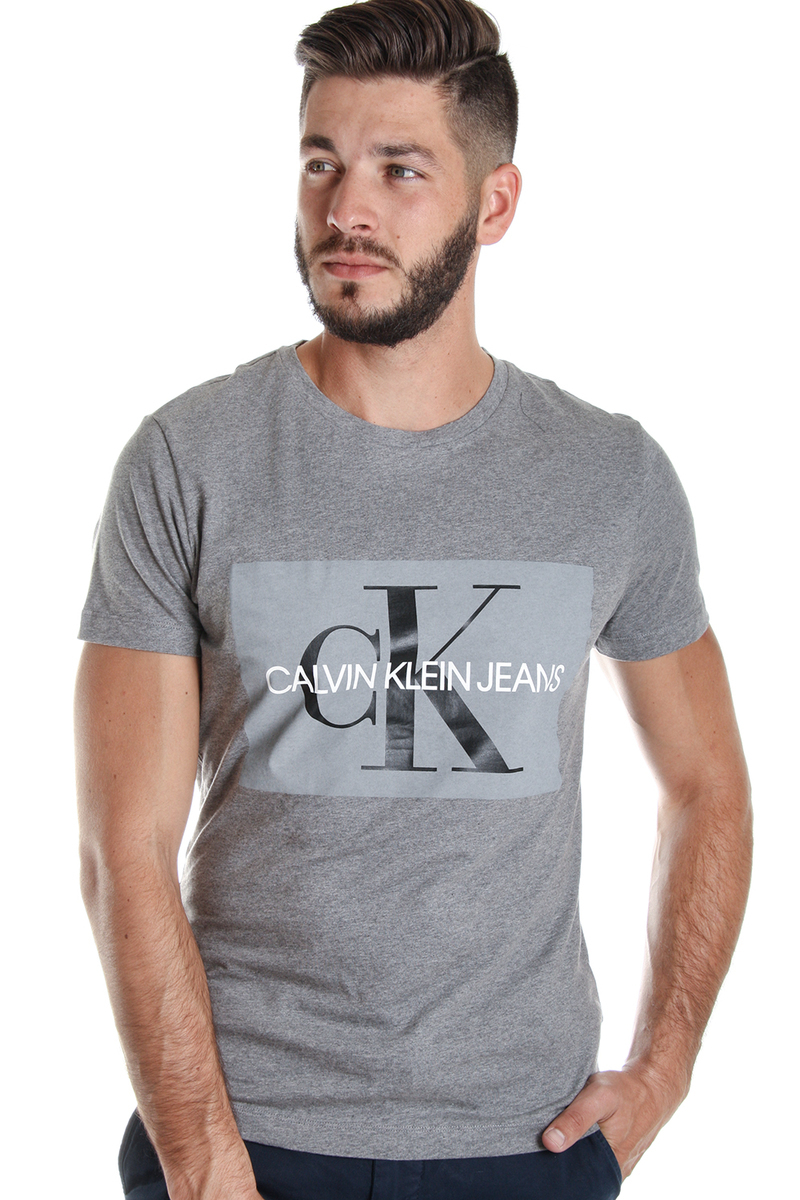 Calvin Klein pánské šedé tričko Core - XS (039)
