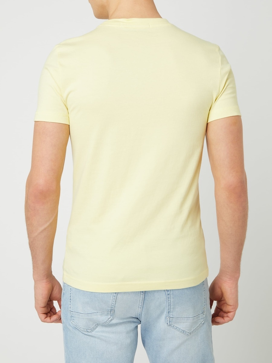 Calvin Klein pánské žluté tričko  - L (ZHH)