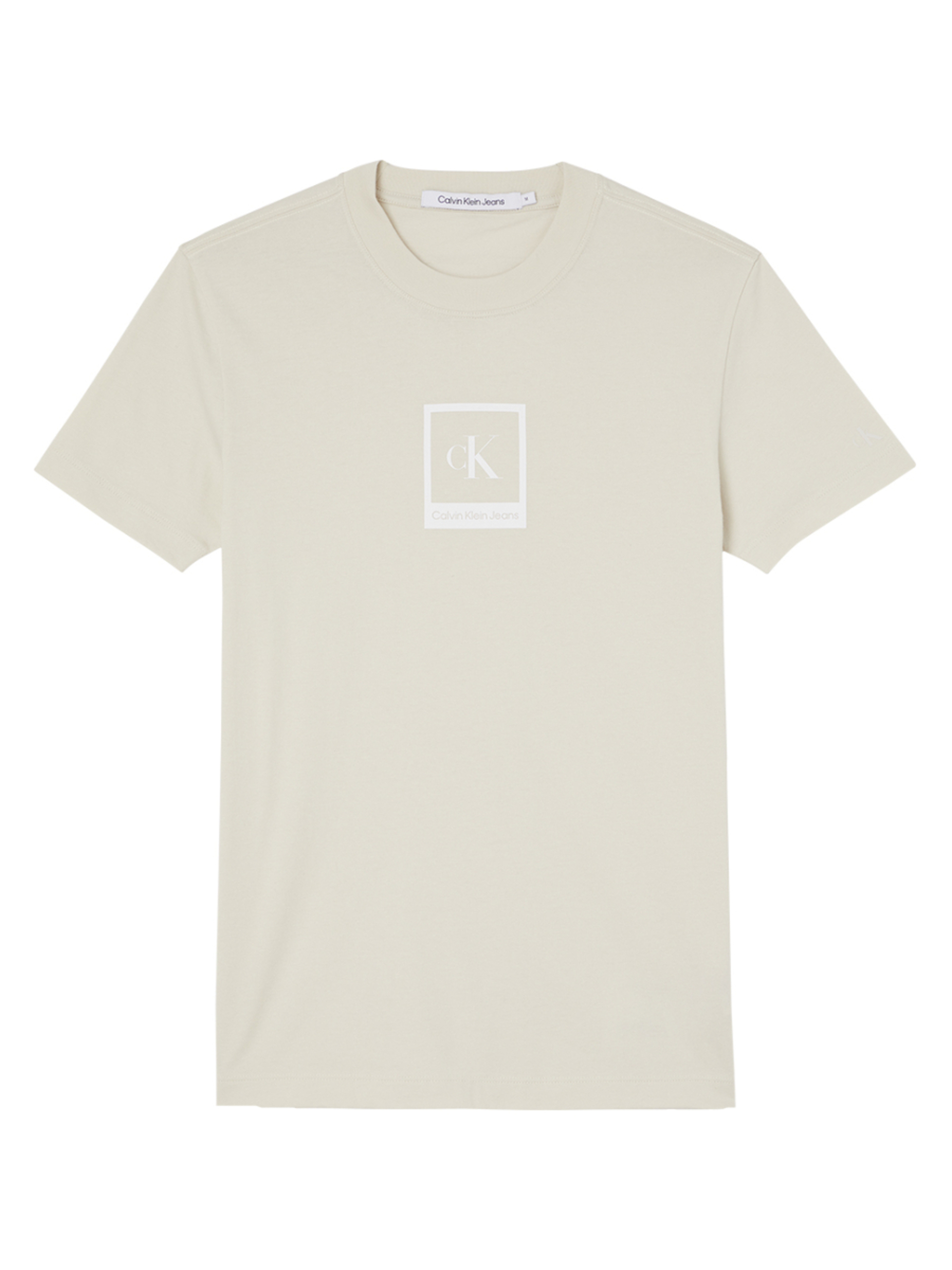 Levně Calvin Klein pánské béžové tričko - XL (ACF)