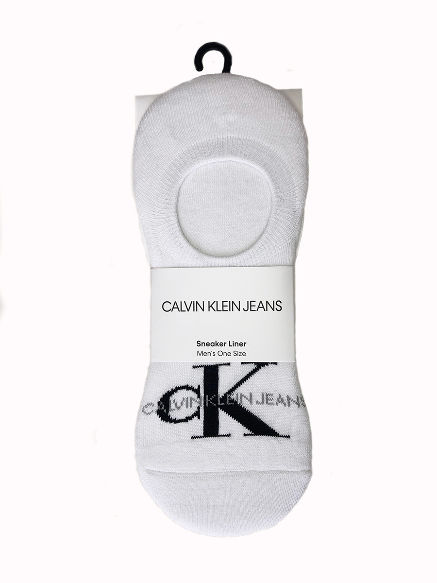 Calvin Klein bílé červené ponožky - ONESIZE (WHITE)