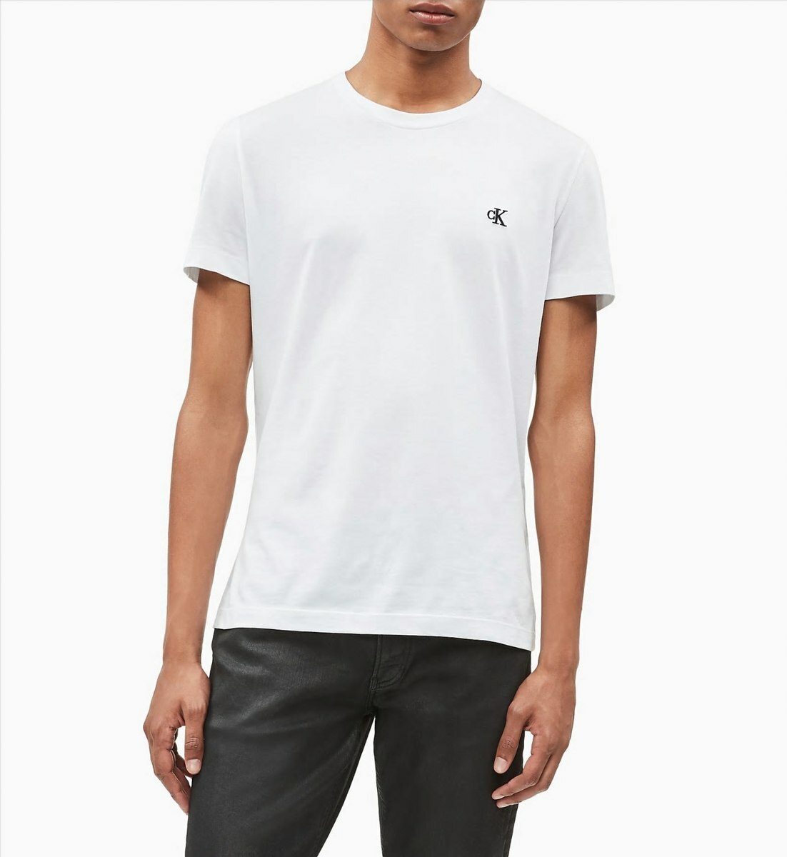 Calvin Klein pánské bílé tričko - M (YAF)