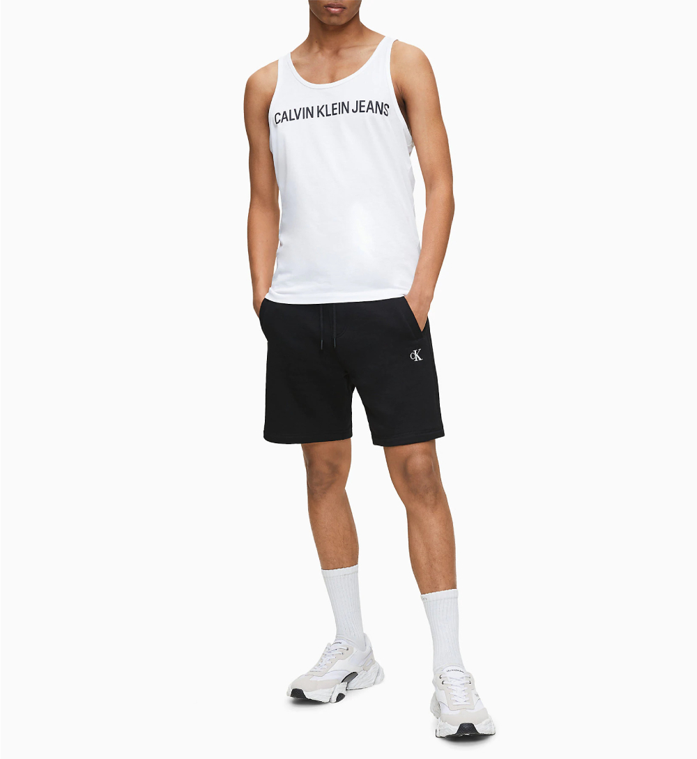 Calvin Klein pánské bílé tričko bez rukávů - L (YAF)