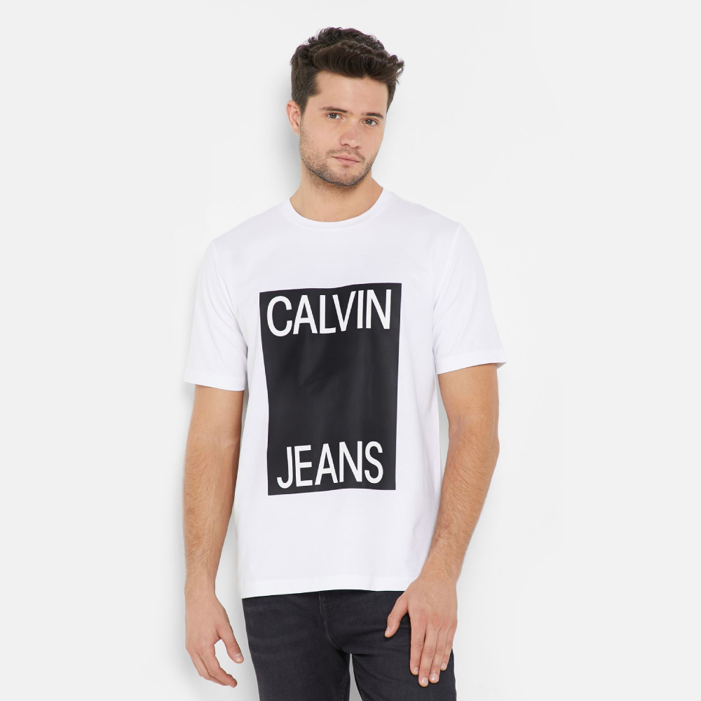 Calvin Klein pánské bílé tričko Box - XL (112)