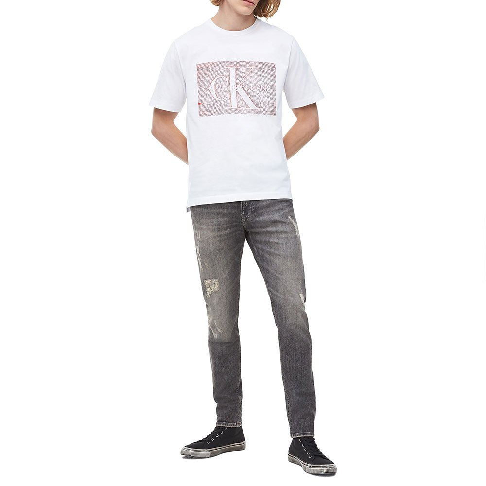 Calvin Klein pánské bílé tričko Box - S (112)