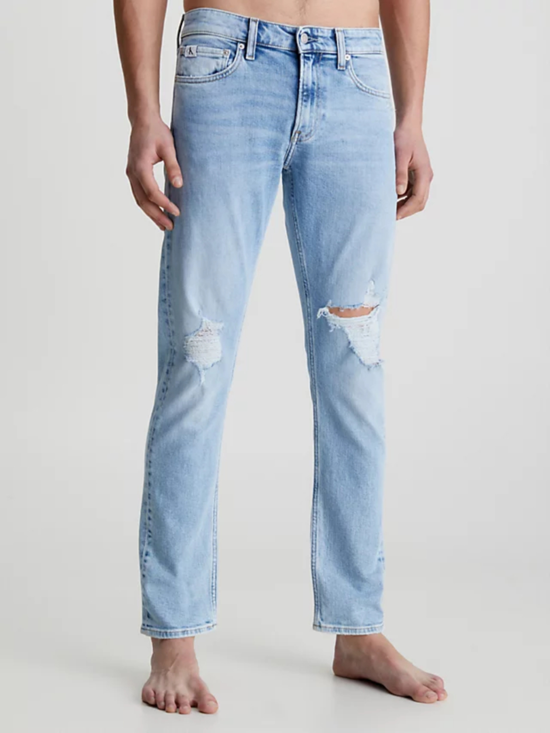 Calvin Klein pánské modré džíny Slim - 31/30 (1AA)