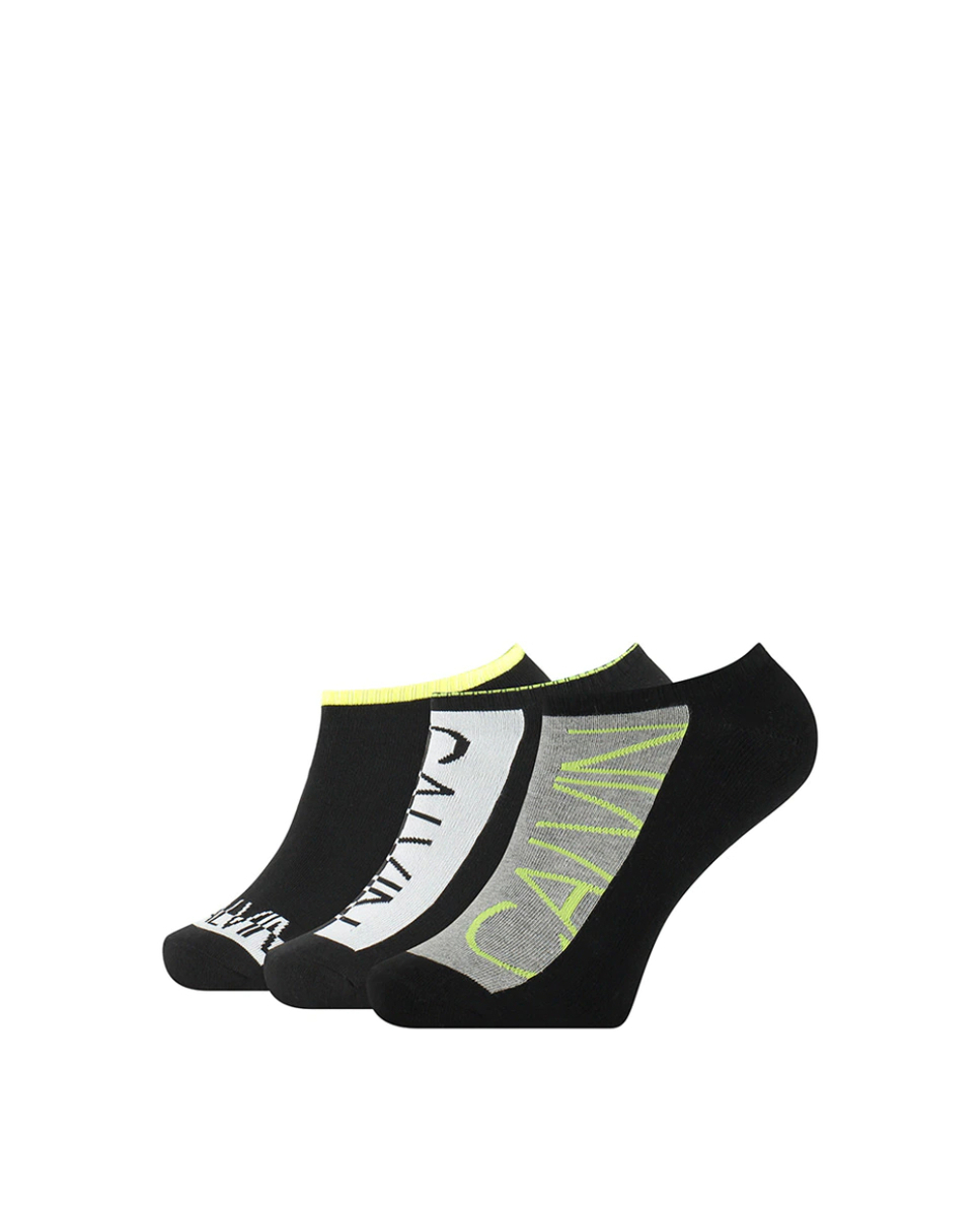 Calvin Klein pánské černošedé ponožky 3 pack - ONESIZE (001)
