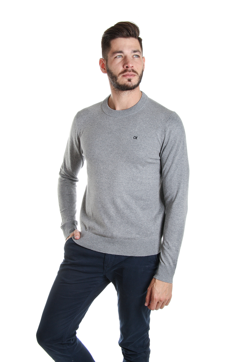 Calvin Klein pánský šedý svetr - XS (039)
