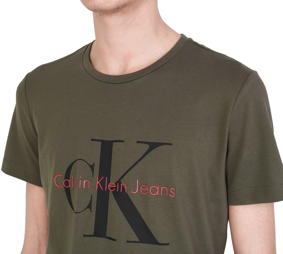 Calvin Klein pánské zelené tričko  - L (371)