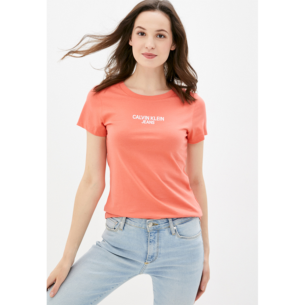 Calvin Klein dámské oranžové triko - XS (SM9)