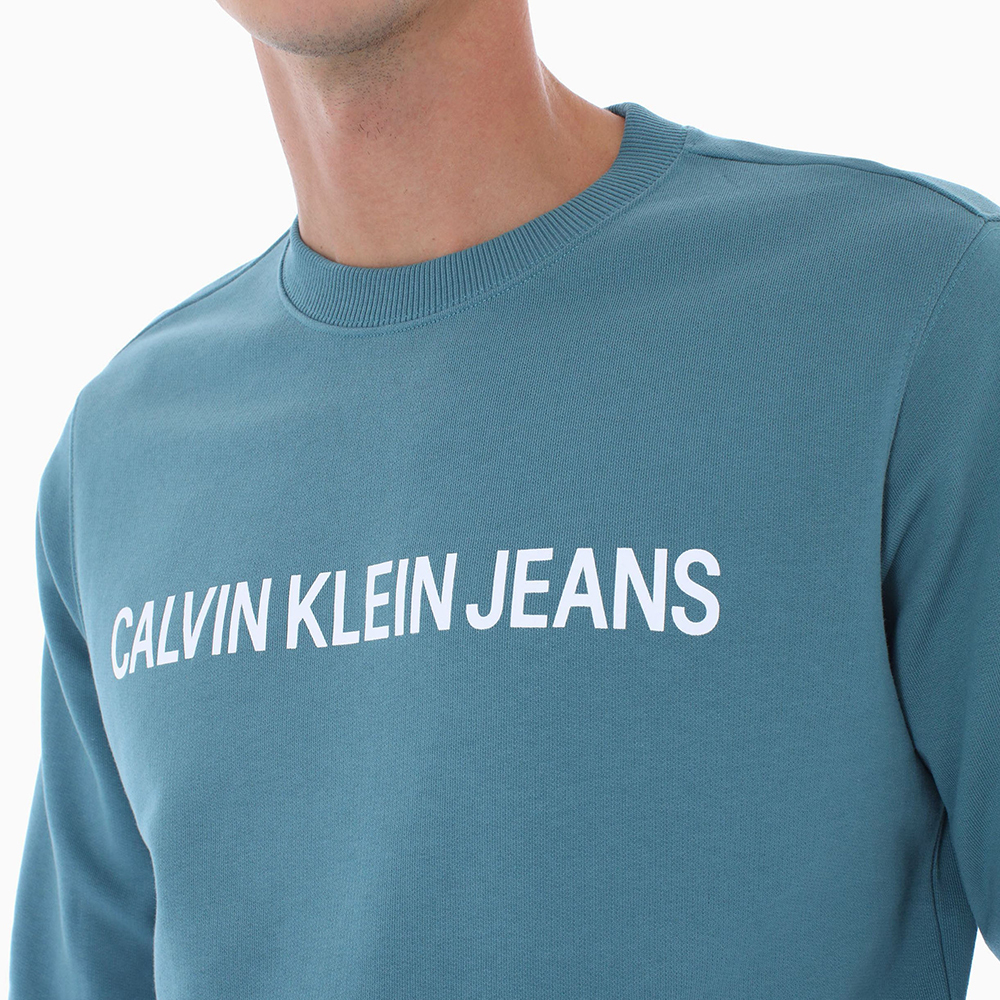 Calvin Klein pánská zelenomodrá mikina - L (L8R)