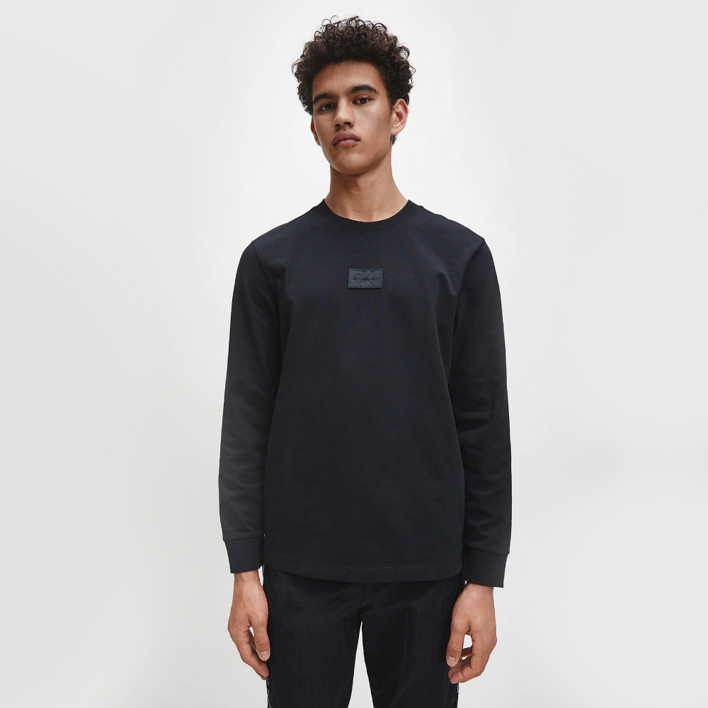 Levně Calvin Klein pánské černé triko s dlouhým rukávem