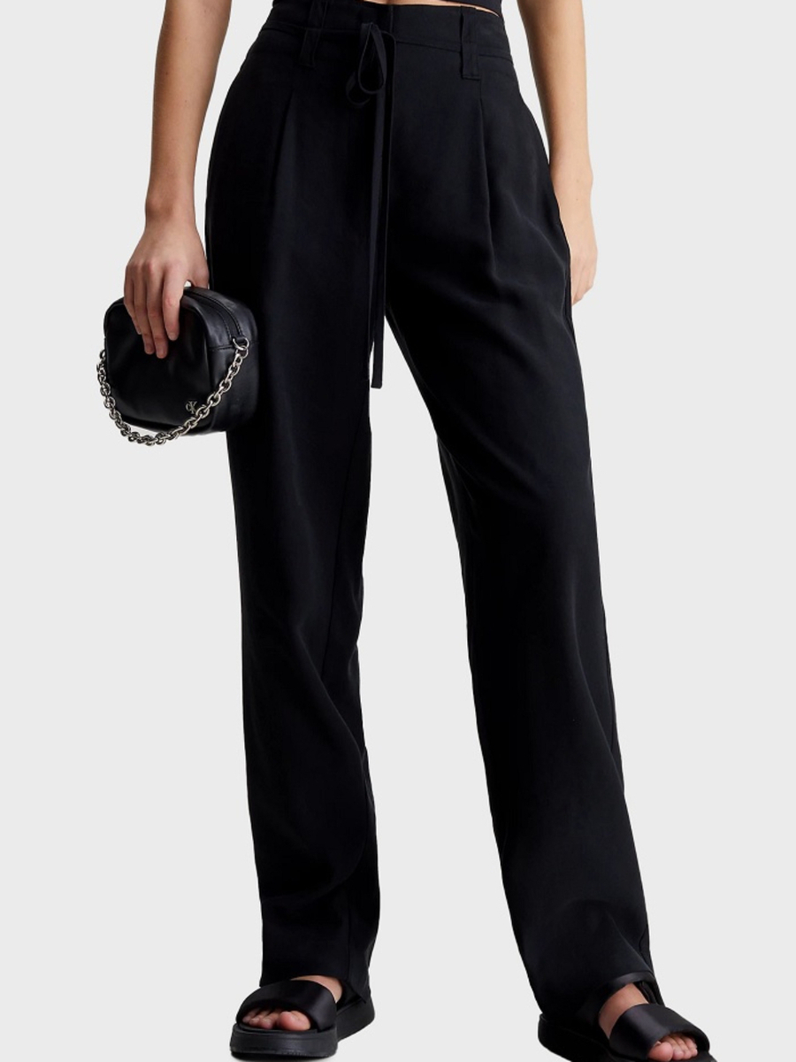 Levně Calvin Klein dámské černé kalhoty - L (BEH)