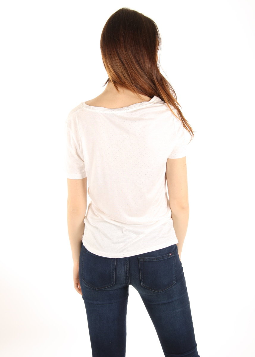 Pepe Jeans dámské bílé puntíkované tričko - M (808)