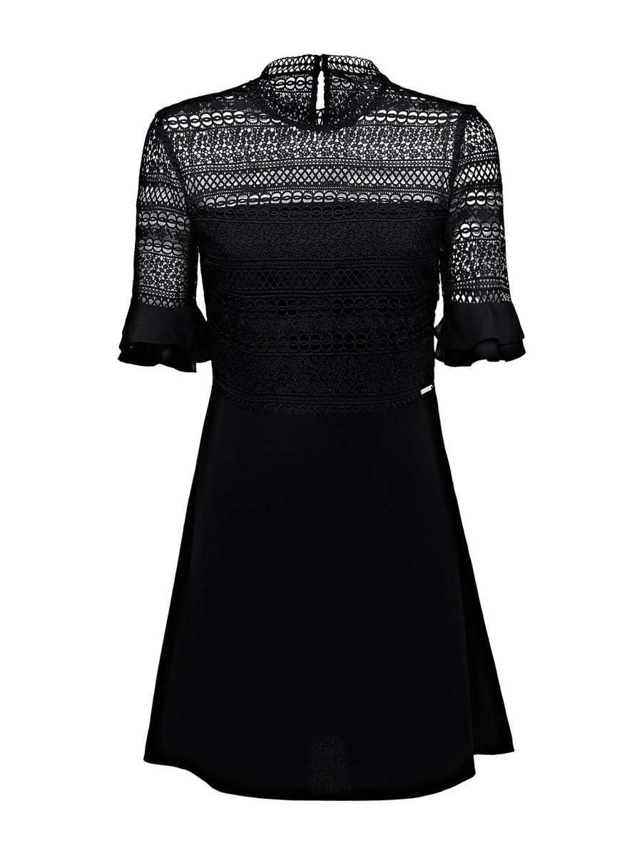 Guess dámské černé šaty s krajkou - S (A996)