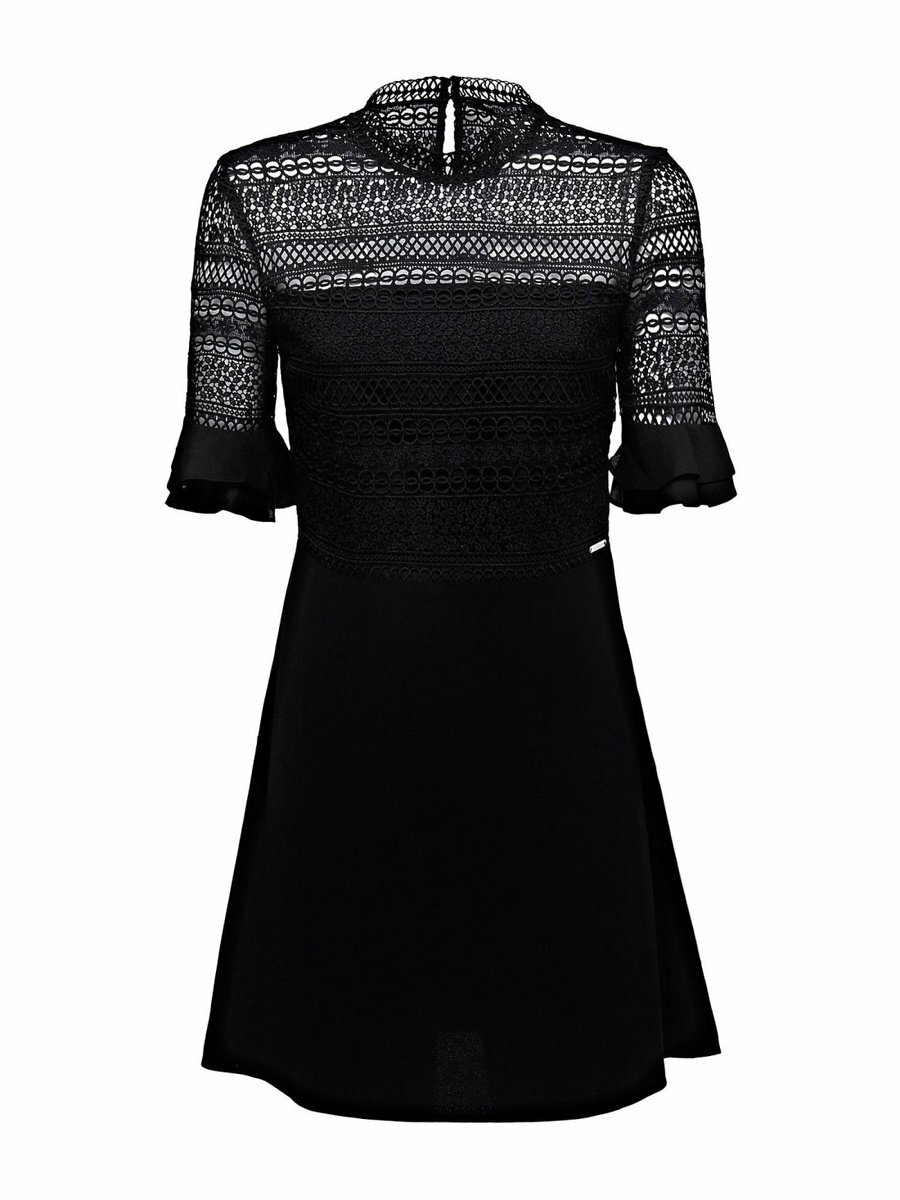Guess dámské černé šaty s krajkou - XS (A996)
