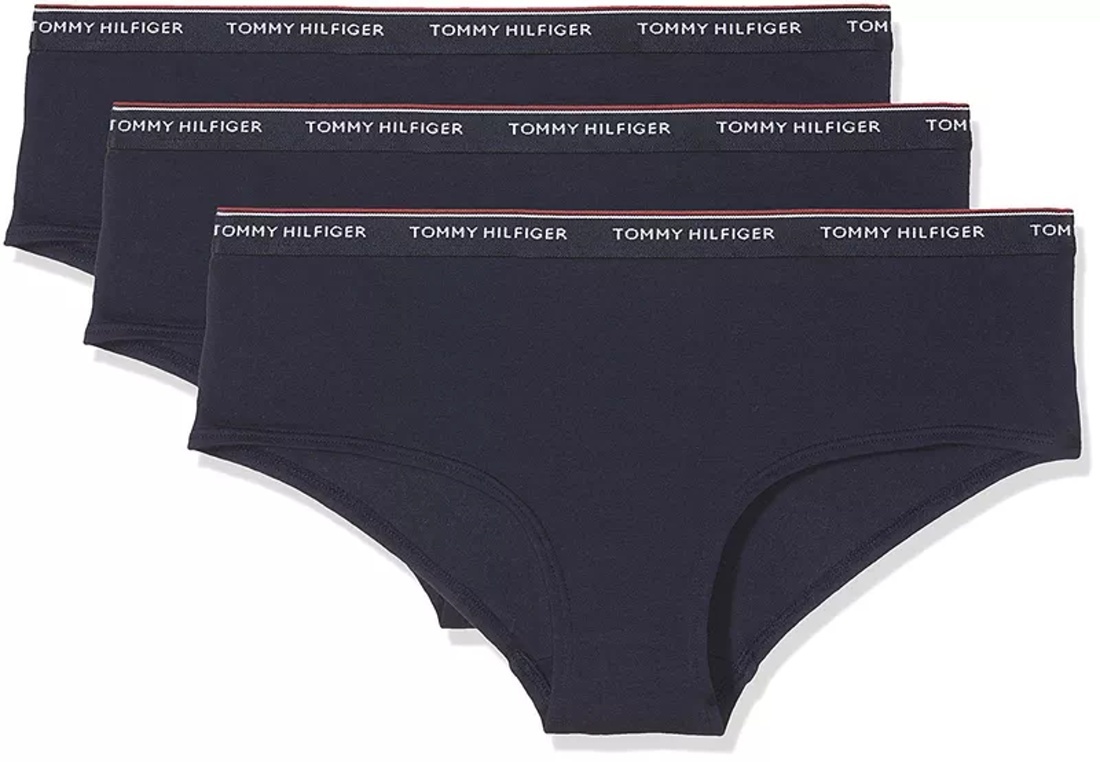 Levně Tommy Hilfiger dámské tmavě modré kalhotky 3pack - S (416)