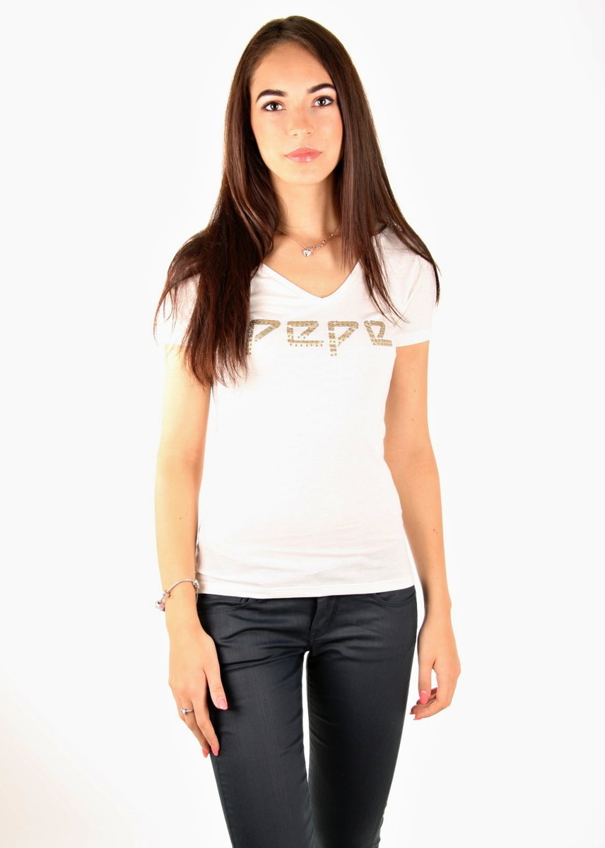 Pepe Jeans dámské smetanové tričko Serena - S (808)