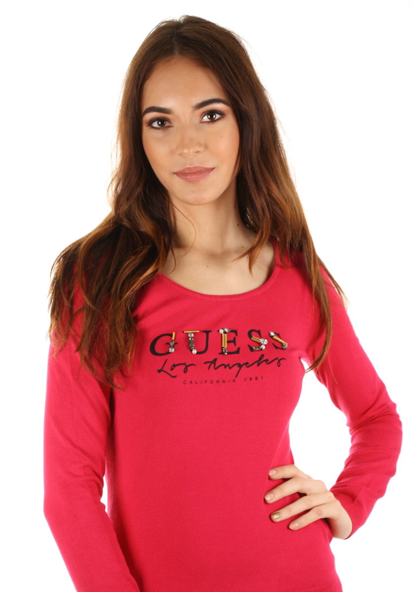 Guess dámský růžový svetřík Alyssa - XS (A469)