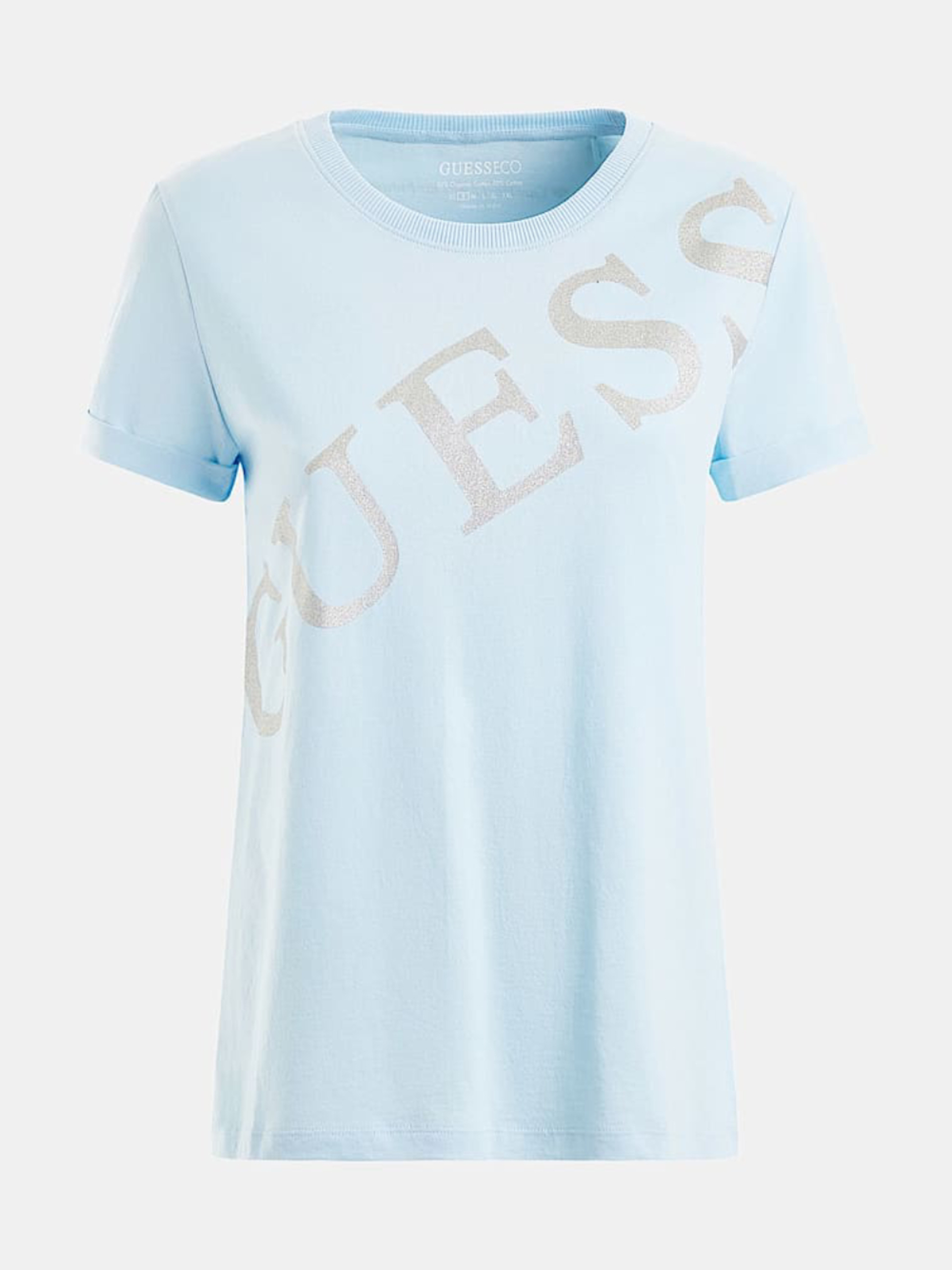 Guess dámské světle modré tričko - XS (G7JY)