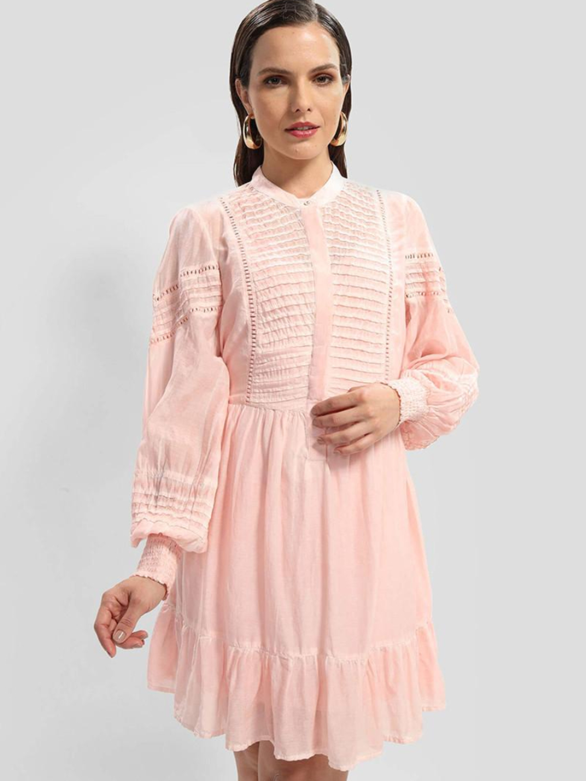 Guess dámské růžové šaty - XS (F6W9)