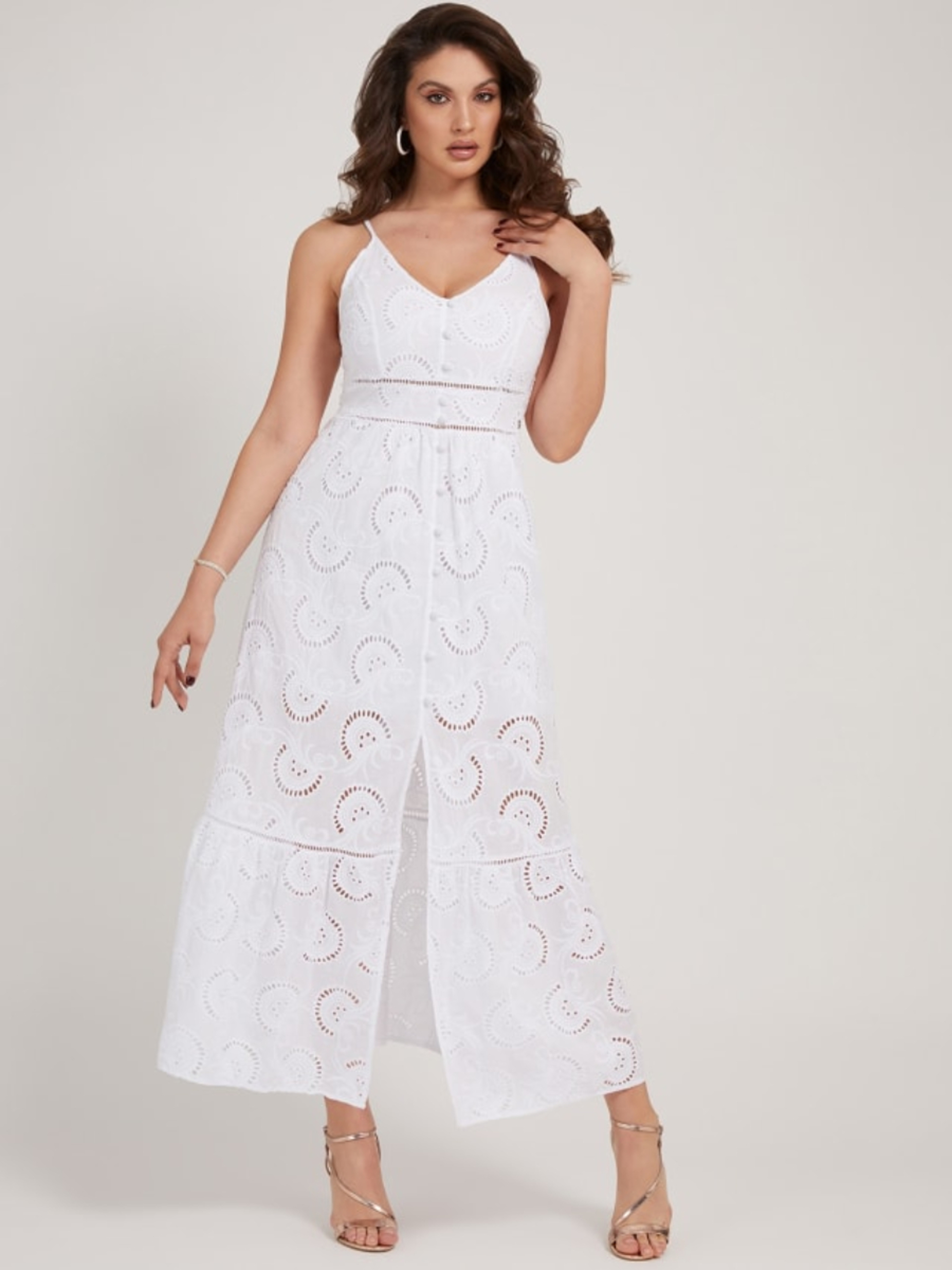 Guess dámské bílé šaty - M (G011)