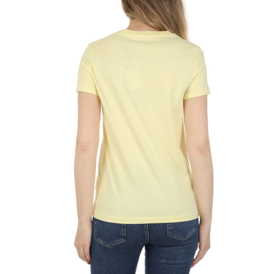 Guess dámské světle žluté tričko Triangle - XS (G2H5)