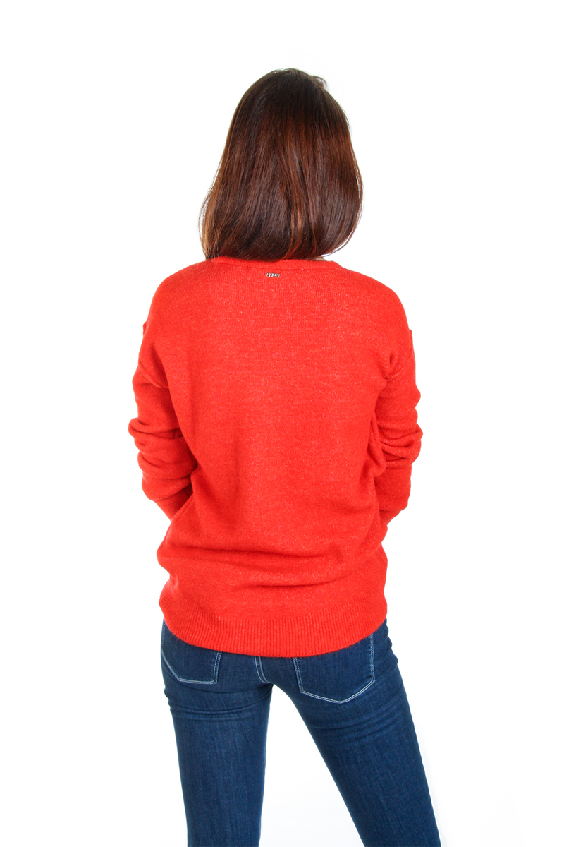 Guess dámský červený svetr Mirta - M (G5A6)