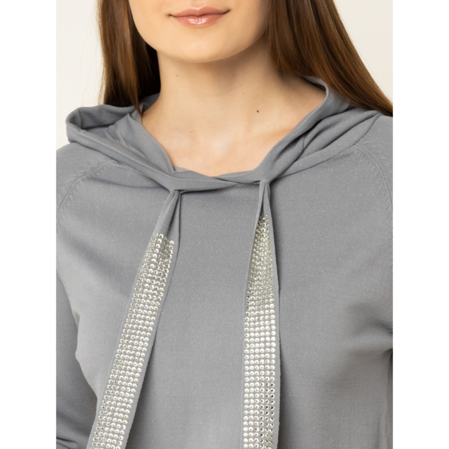 Guess dámský šedý svetřík s kapucí - XS (SHGY)