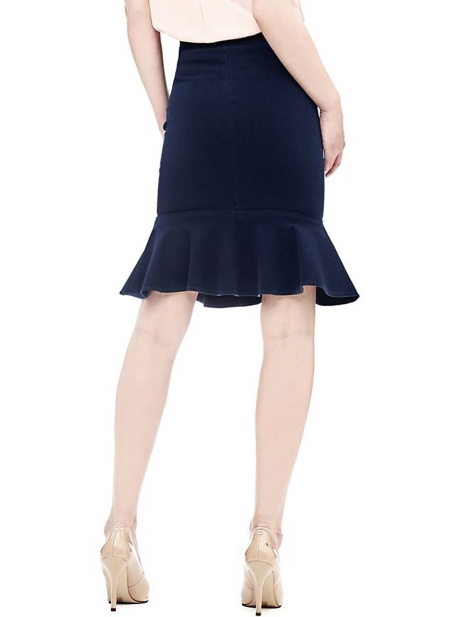 Guess dámská tmavě modrá sukně - 25 (CTFY)